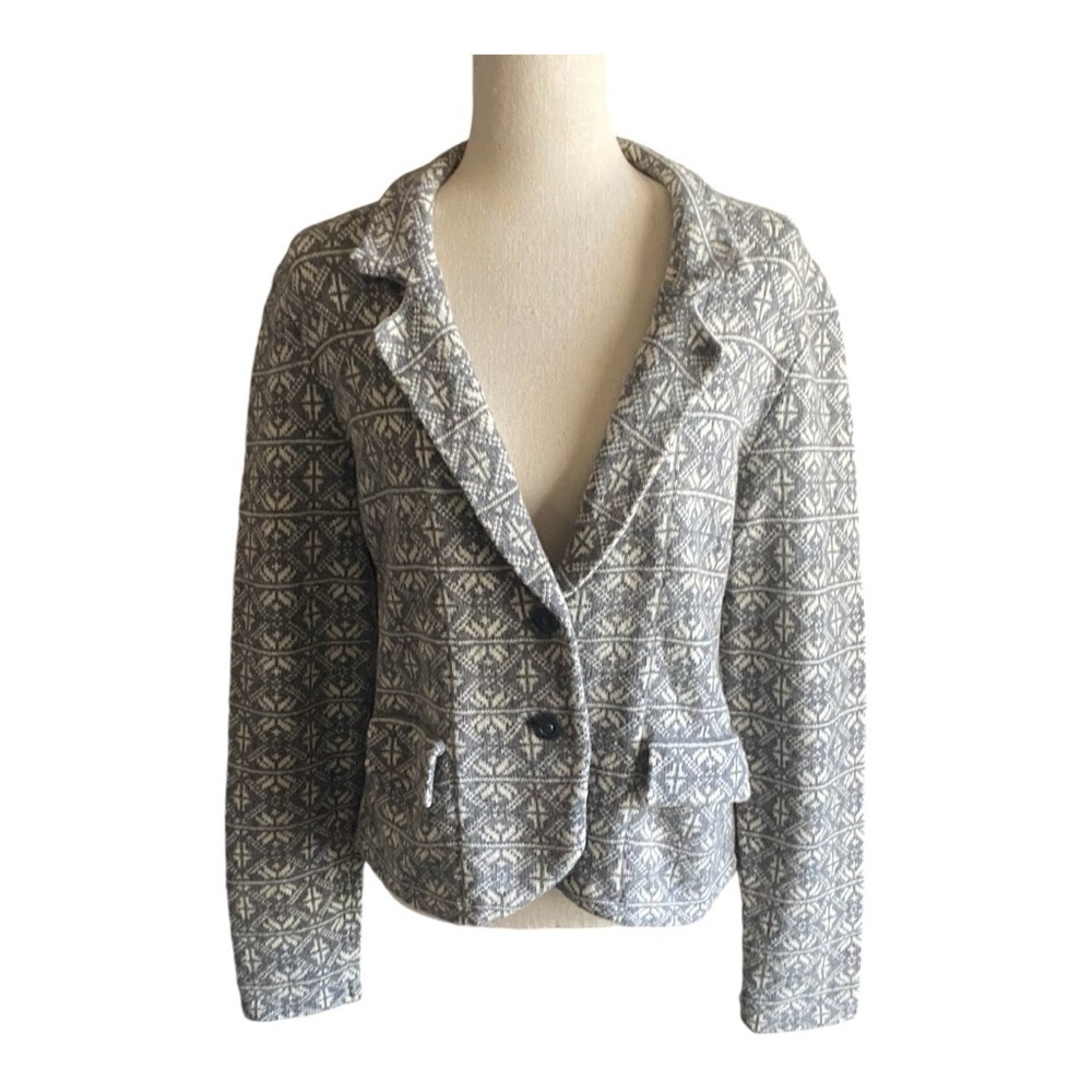 CHELSEA & VIOLET-GRAY SWEATER JACKET/BLAZER-SIZE MEDIUM